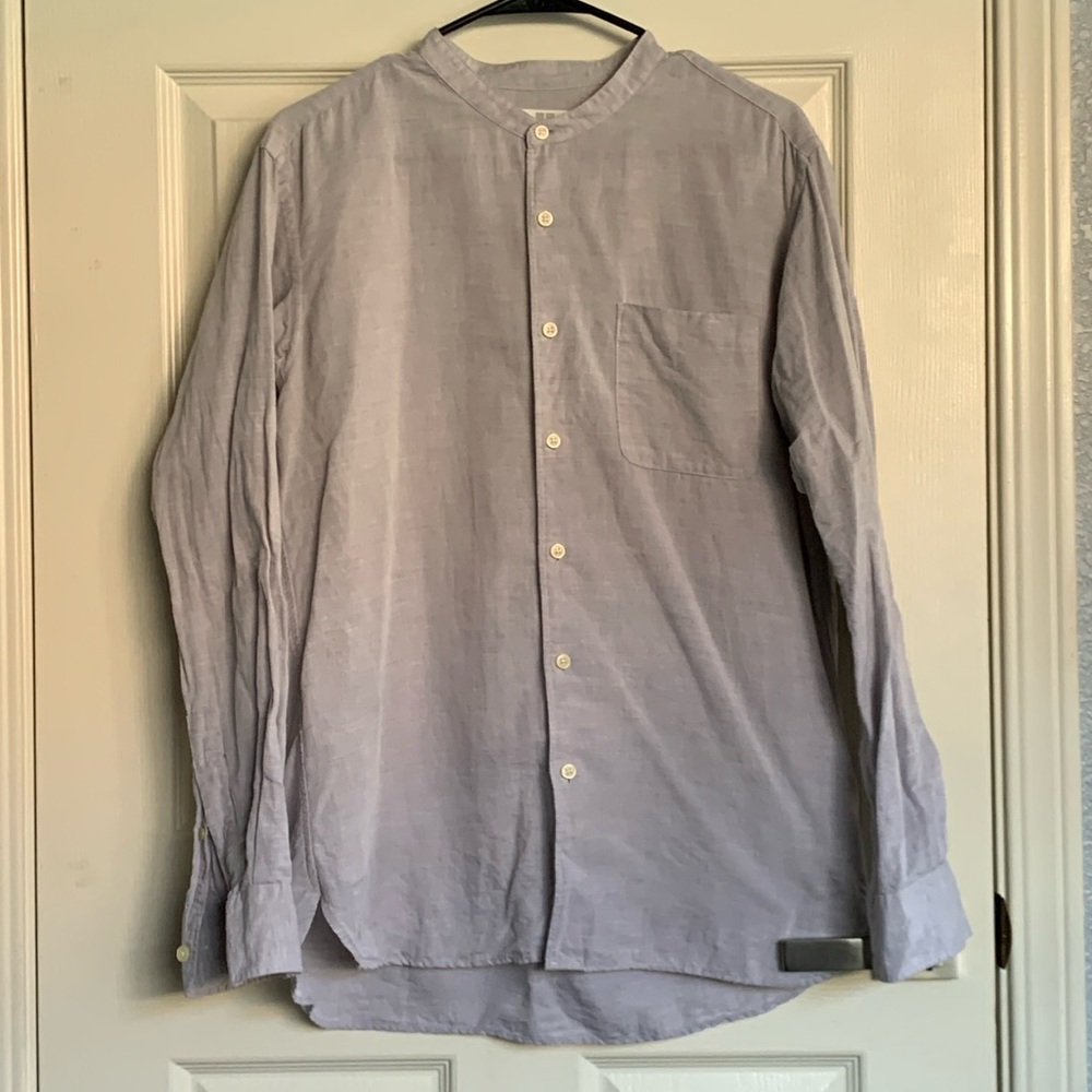 Uniqlo M Chinese Collar Button Down